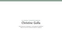 Klinisk Tandtekniker Christine Golla