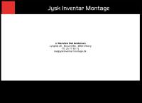 Jysk Inventar Montage