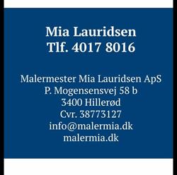 Malermester Mia Lauridsen