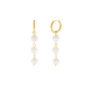 Joy Long Pearl Chain øreringe. Guld plating