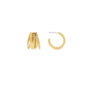 Joy Clear multi hoop. Gold plating. Waterproof