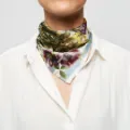 Striped Flower Meadon silk scarf