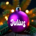 Personlig navnesticker til julekugle