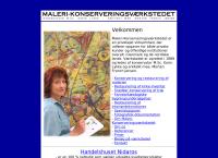 Maleri-Konserveringsværkstedets webside